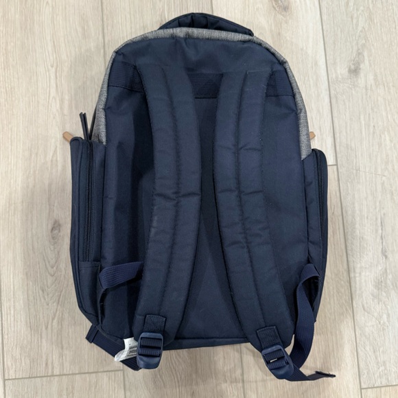 🌺 BB GEAR Navy Blue and Gray Diaper Bag Backpack - Picture 12 of 16